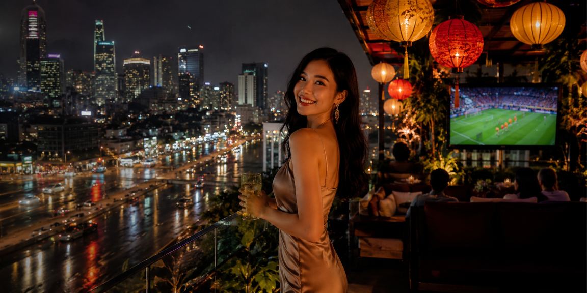 Người hâm mộ bóng đá tại TP. Hồ Chí Minh theo dõi trận đấu qua điện thoại trong mùa lễ hội